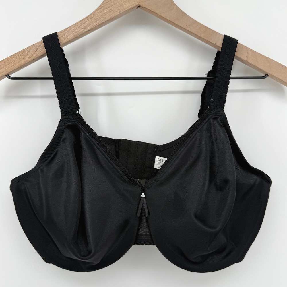 Wacoal 857109 Simple Shaping Minimizer Bra Sand Black 40D Underwire Unlined